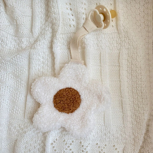Schnullerkette Daisy Weiß