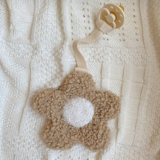 Schnullerkette Daisy Beige